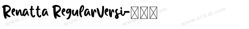 Renatta RegularVersi字体转换